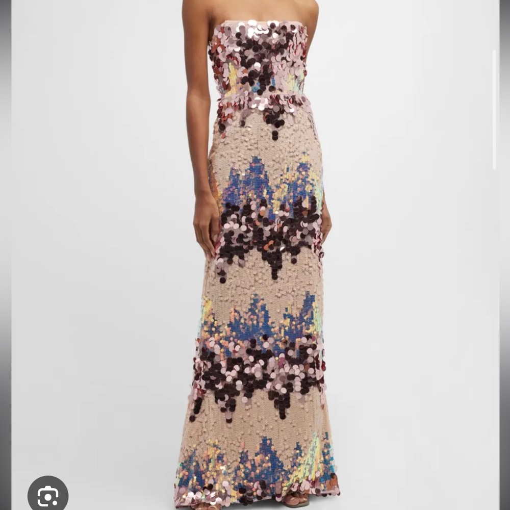 Bronx and banco strapless sequin gown